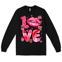 Black love with lips Long Sleeve Tee - LillyAllenDesigns