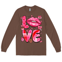 Chestnut love with lips Long Sleeve Tee - LillyAllenDesigns