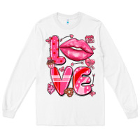White love with lips Long Sleeve Tee - LillyAllenDesigns
