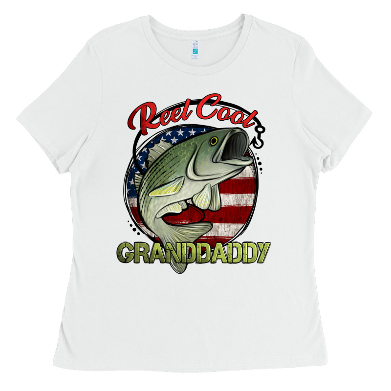 Reel Cool Granddaddy Fishing Ladies Tee by Jasminsmagicworld | Teevron