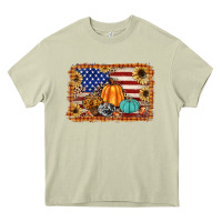 Mossy american flag fall backgraund Heavy Core Tee - JahusDesignShop