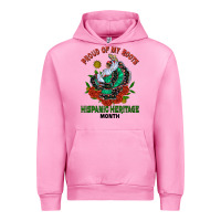 Fuchsia Pink traditional lady hispanic heritage month Urban Hoodie - BundleAndBundleShop