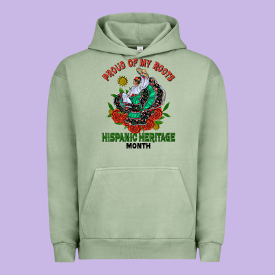 Traditional Lady Hispanic Heritage Month Urban Hoodie Designed By Bundleandbundleshop