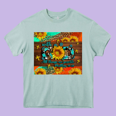 With God All Things Are Possible Heavy Core Tee Designed By Adodesignshop