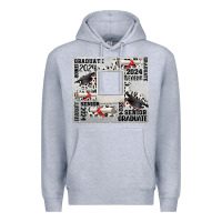Heather Grey senior 2024 customizable Premium Hoodie - CowGirlArtShop
