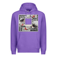 Purple senior 2024 customizable Premium Hoodie - CowGirlArtShop