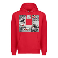 Red senior 2024 customizable Premium Hoodie - CowGirlArtShop