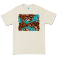 Bone turquoise glitter leopard background Premium Tee - AdoDesignShop