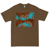 Cacao turquoise glitter leopard background Premium Tee - AdoDesignShop