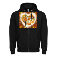 Black fall heart with leopard Zipper Hoodie - TumblerDesignByShophia