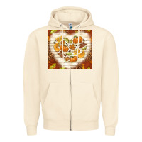 Sandshell fall heart with leopard Zipper Hoodie - TumblerDesignByShophia