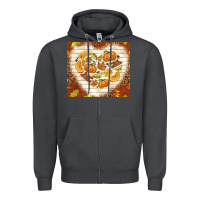 Smoke fall heart with leopard Zipper Hoodie - TumblerDesignByShophia