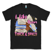 Black i like them thick and spicy Classic Tee - MaliasSmallBusiness