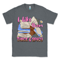 Charcoal Heather i like them thick and spicy Classic Tee - MaliasSmallBusiness