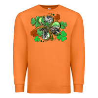 St. Patrick's Day Shamrock Leopard And Cowhide Premium Sweatshirt | Teevron