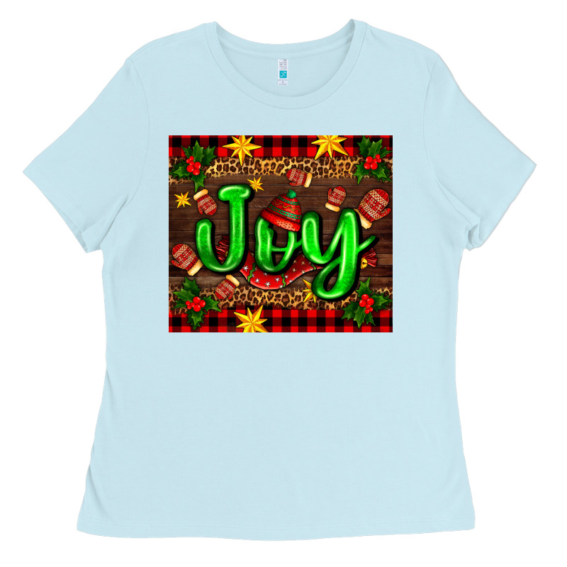Joy With Gloves For Christmas Ladies Tee by AdoDesignShop | Teevron