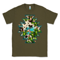 Army Green aztec  cowhide cactus gemstone Classic Tee - JahusDesignShop