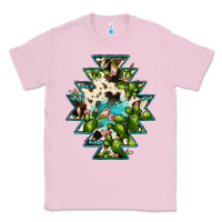Bubblegum Pink aztec  cowhide cactus gemstone Classic Tee - JahusDesignShop