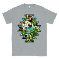 Heather Grey aztec  cowhide cactus gemstone Classic Tee - JahusDesignShop