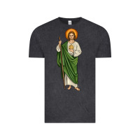 Vintage Black san judas Vintage Tee - JahusDesignShop