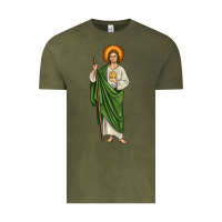 Vintage Olive san judas Vintage Tee - JahusDesignShop
