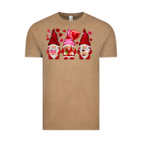 Vintage Coffee valentines day gnomies with heart balloon Vintage Tee - NancyCooperArtShop