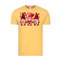 Vintage Mustard valentines day gnomies with heart balloon Vintage Tee - NancyCooperArtShop