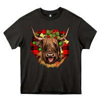 Asphalt highland cow  christmas Heavy Core Tee - JahusDesignShop