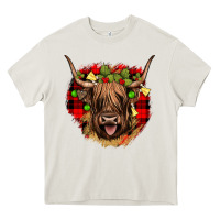 Cream highland cow  christmas Heavy Core Tee - JahusDesignShop