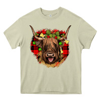 Highland Cow  Christmas Heavy Core Tee | Teevron