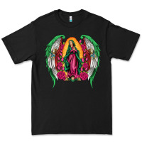 Black mexican flag wings our lady of guadalupe Premium Tee - Artiststas