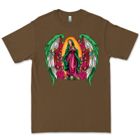 Cacao mexican flag wings our lady of guadalupe Premium Tee - Artiststas