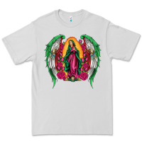 Dove Grey mexican flag wings our lady of guadalupe Premium Tee - Artiststas