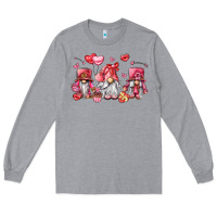 Heather Grey valentine's day gnomes Long Sleeve Tee - LillyAllenDesigns
