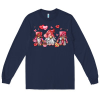 Navy valentine's day gnomes Long Sleeve Tee - LillyAllenDesigns