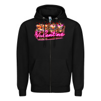 Black be my valentine Zipper Hoodie - HowdyJamesFarm