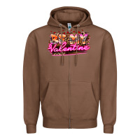 Chestnut be my valentine Zipper Hoodie - HowdyJamesFarm