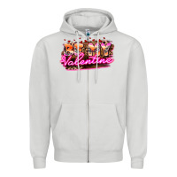 Dove Grey be my valentine Zipper Hoodie - HowdyJamesFarm