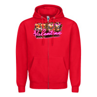 Red be my valentine Zipper Hoodie - HowdyJamesFarm