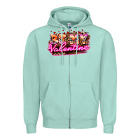 Seafoam be my valentine Zipper Hoodie - HowdyJamesFarm
