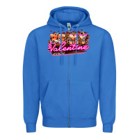 True Royal be my valentine Zipper Hoodie - HowdyJamesFarm