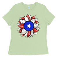 Matcha sunflower puerto rico flag Ladies Tee - JahusDesignShop