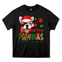Black merry pawmas christmas french bulldog Heavy Core Tee - Jasminsmagicworld