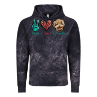 Cloud Black Peace Love Toy Poodle Vintage Hoodie - Jasminsmagicworld