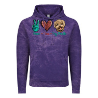 Cloud Purple Peace Love Toy Poodle Vintage Hoodie - Jasminsmagicworld
