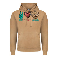 Peace Love Toy Poodle Vintage Hoodie | Teevron