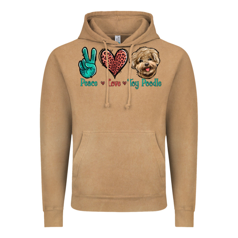 Peace Love Toy Poodle Vintage Hoodie by Jasminsmagicworld | Teevron