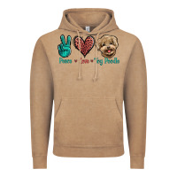Vintage Coffee Peace Love Toy Poodle Vintage Hoodie - Jasminsmagicworld