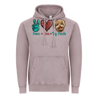 Vintage Zinc Peace Love Toy Poodle Vintage Hoodie - Jasminsmagicworld