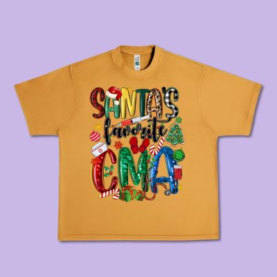 Santas Favorite Cma Nurse Urban Heavy Tee Designed By Maliassmallbusiness